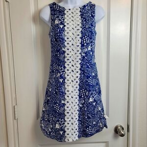 LILLY PULITZER The Upstream Blue White Shift Dress